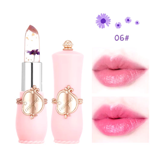 6-Color Transparent Moisturizing Jelly Color Changing Lipstick Temperature Changing Flower Lipstick