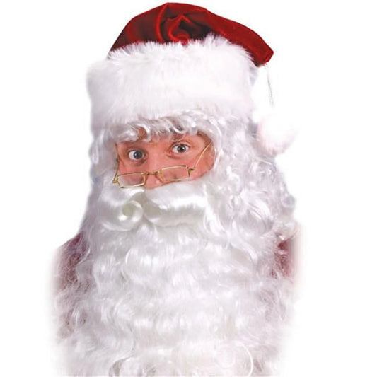 White Santa Claus Wig, Beard & Eyebrows Set Christmas Adult Costume Accessory